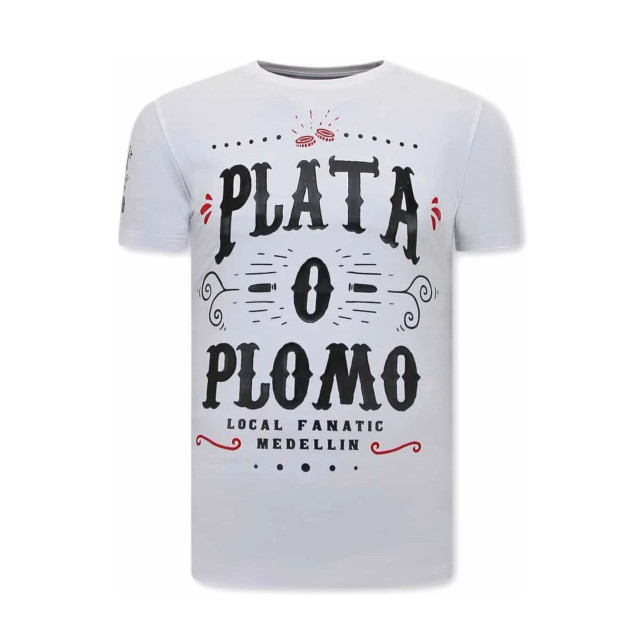 Local Fanatic Narcos plata o plomo t-shirt 11-6461 large