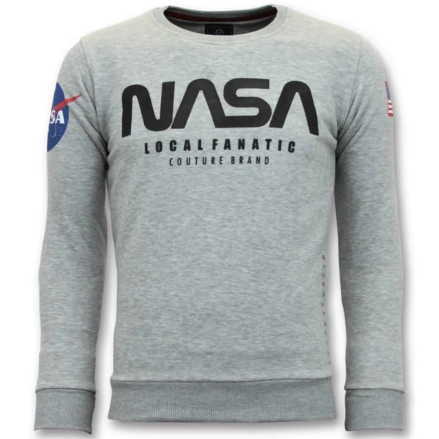 Local Fanatic Sweater nasa american flag 11-6412G large