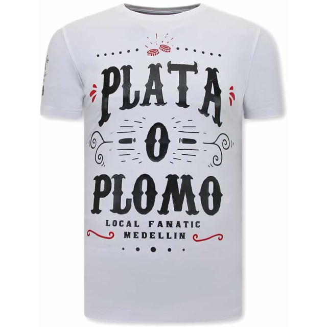 Local Fanatic Narcos plata o plomo t-shirt 11-6461 large