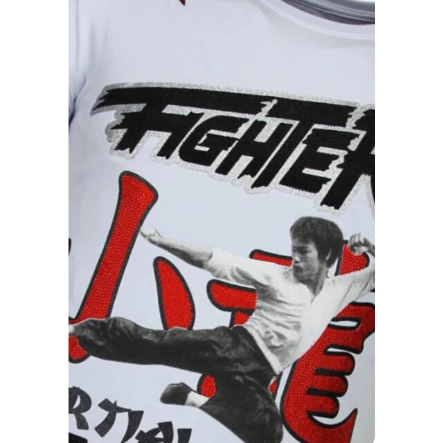Local Fanatic Fighter bruce lee t-shirt rhinestones 13-6211W large