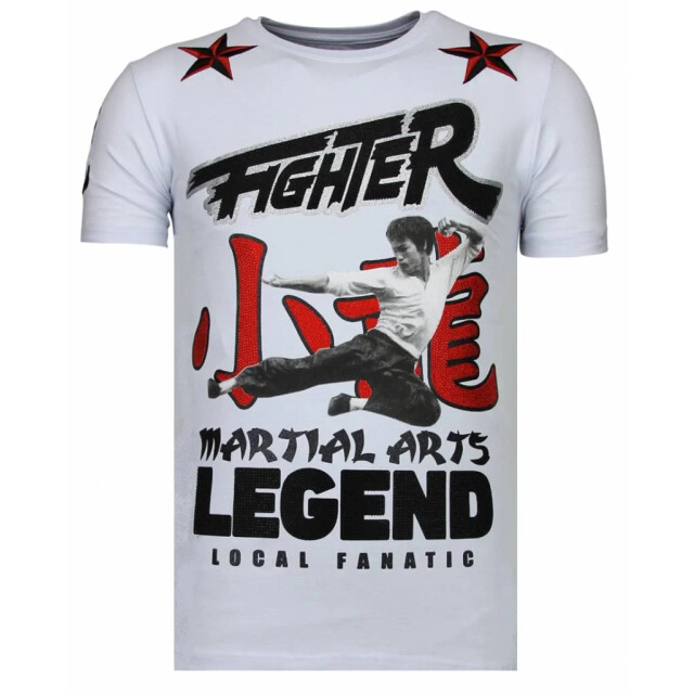 Local Fanatic Fighter bruce lee t-shirt rhinestones 13-6211W large