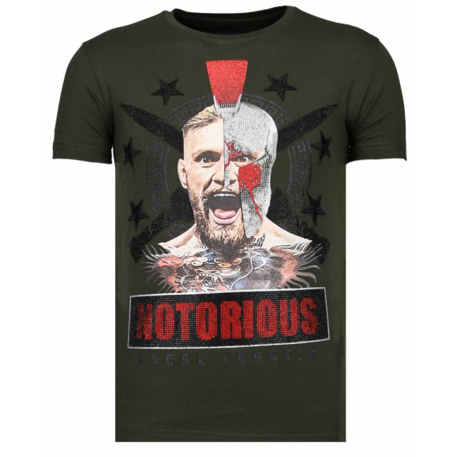 Local Fanatic Conor notorious warrior rhinestone t-shirt 13-6216K large