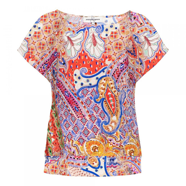 &Co Woman &co women top lilly w.color paisley sand Lilly w.color paisley - Sand large