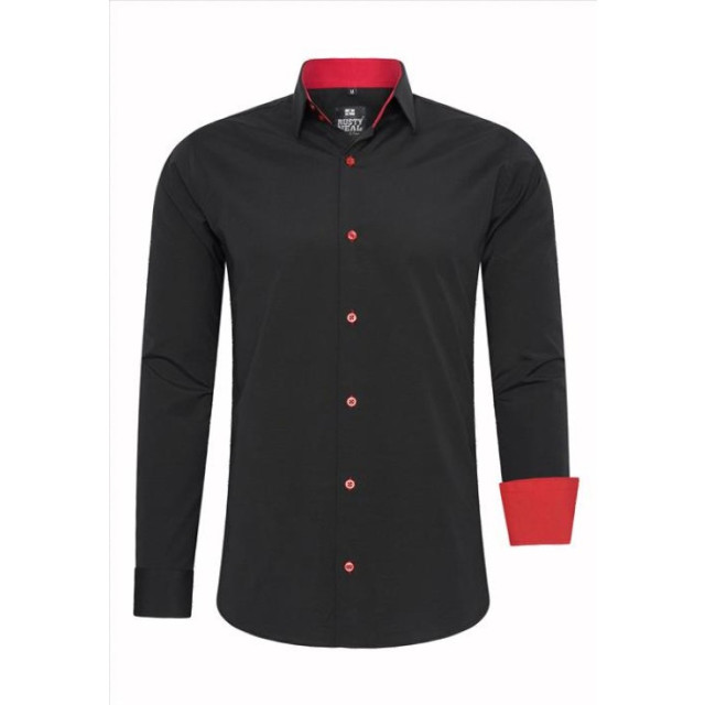 Rusty Neal Heren overhemd – rood r-44 kosta 17052421-R-44 large
