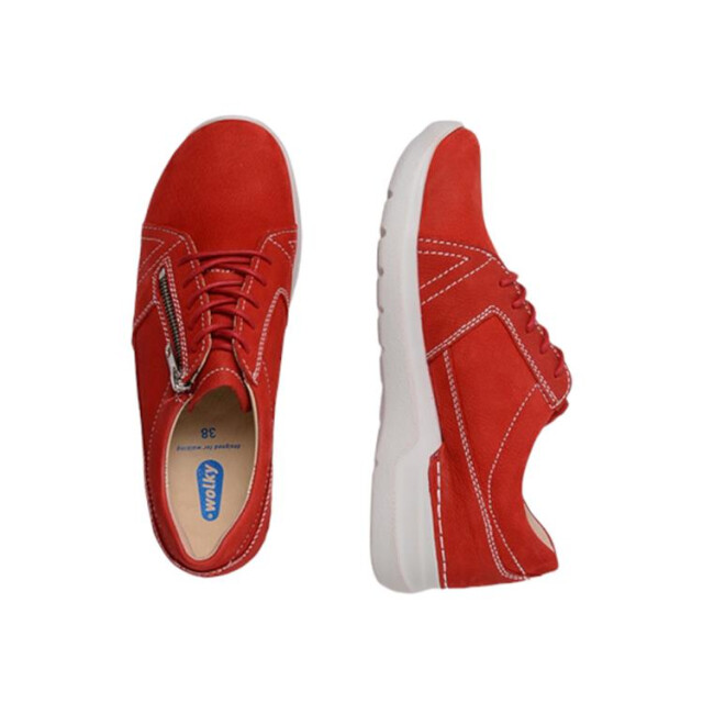 Wolky 06609 Feltwell Antique nubuck Veterschoenen Rood 06609 Feltwell Antique nubuck large