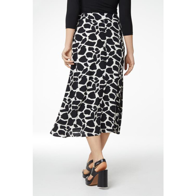 Jansen Amsterdam Mary midirok met vlekkendessin en strikdetail black/white 0-3-1-2-1-3-1-1-2-1-1-2-3 large
