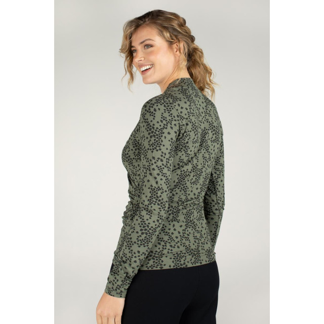 Jansen Amsterdam Top marcella met overslag en blaadjes dessin green/black 0-3-1-2-1-1-1-1-1-4-1-2-2-1-1-1-2-1-1-1-1-2-2-3-1-1-1-1-1-1-2-1-1-1-1-1-1-2-1-1-1-3-2 large