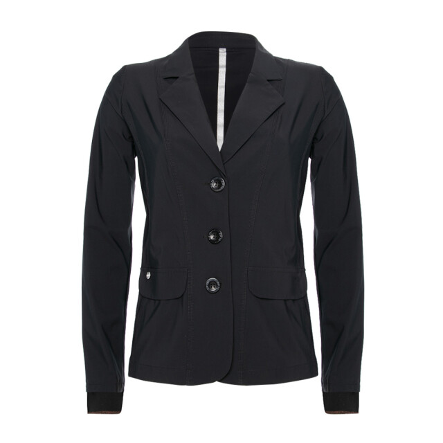 Zip73 W20/512/01/07 blazer gebreide boorden Zip73 W20/512/01/07 Blazer zwart gebreide boorden large