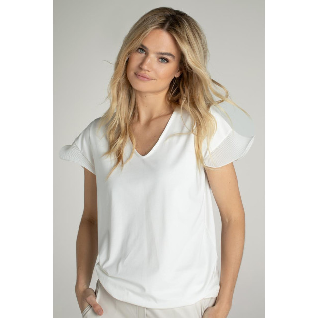 Jansen Amsterdam Monica boxy top met plisse details off white Juffrouw Jansen Monica boxy top met plisse details Off white large