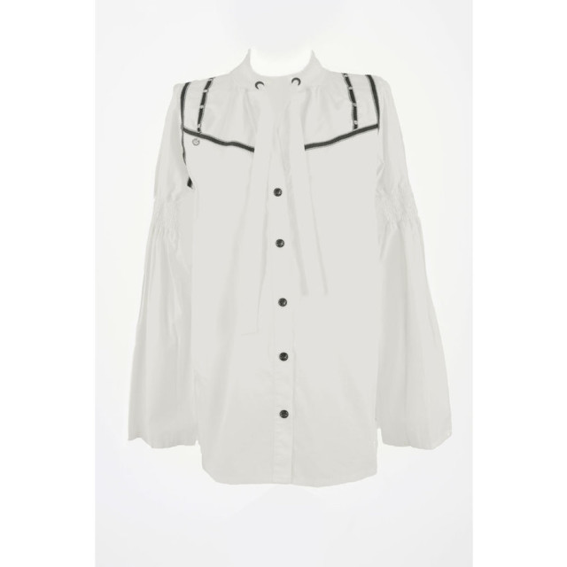 Zip73 136/07/01 blouse studs off-white/zwart Zip73 136/07/01 Blouse studs Off-white/Zwart large