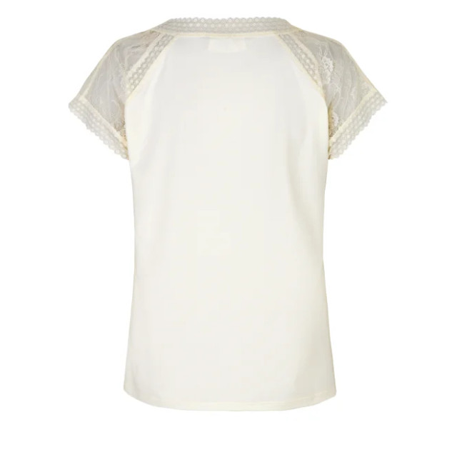 Rosemunde T-shirt met v-hals en kant ivory 4900-037-40-1-1 large