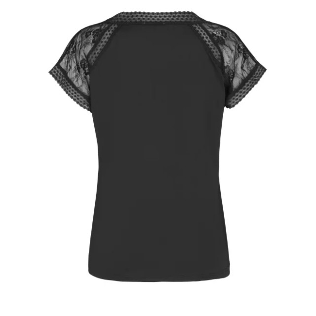 Rosemunde T-shirt met v-hals en kant 4900-010-36 large