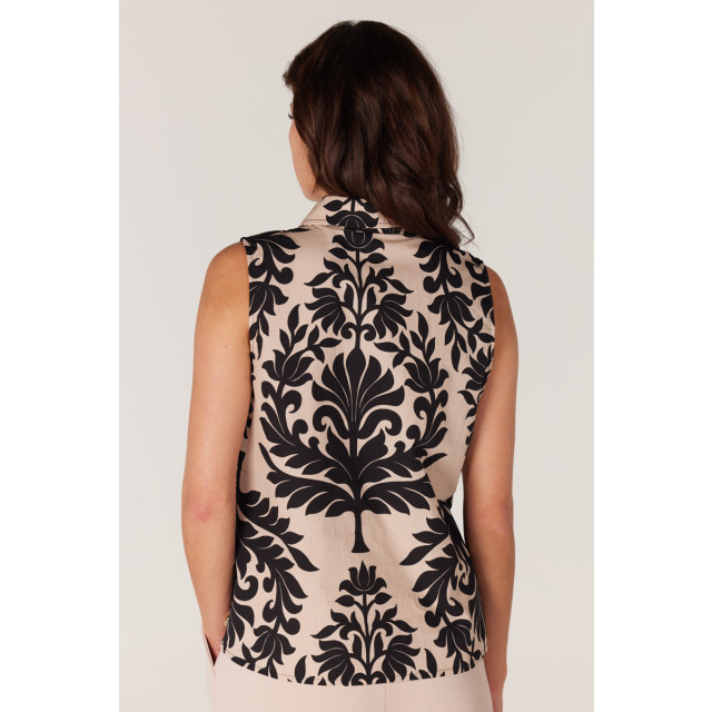 Jansen Amsterdam Tarbes mouwloze top met print black Juffrouw Jansen TARBES mouwloze top met print Black large