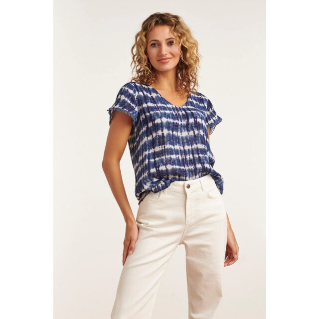 Smashed Lemon Tie dye short sleeve round neck top 23184-625-000 large