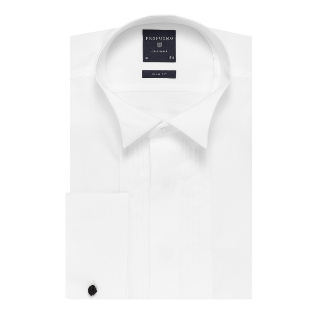 Profuomo Originale slim fit smoking overhemd met lange mouwen 016247-01-44 large