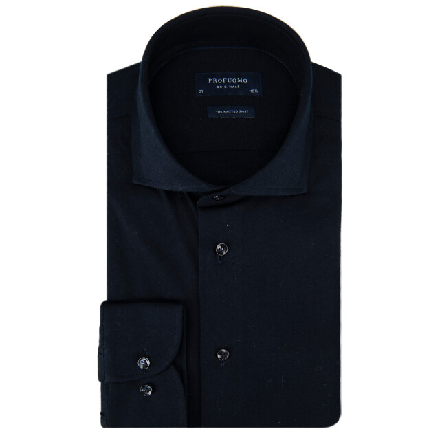 Profuomo Originale slim fit knitted overhemd met lange mouwen 051670-001-44 large