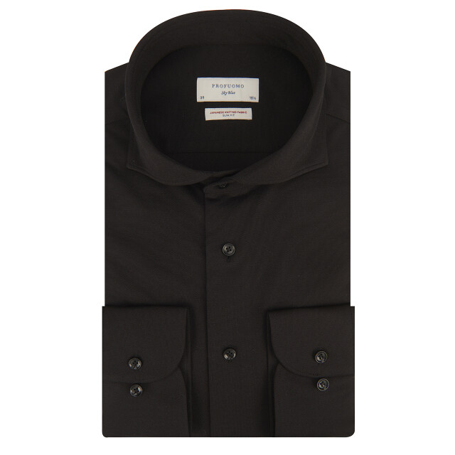 Profuomo Japanese knitted overhemd met lange mouwen 071478-001-38 large