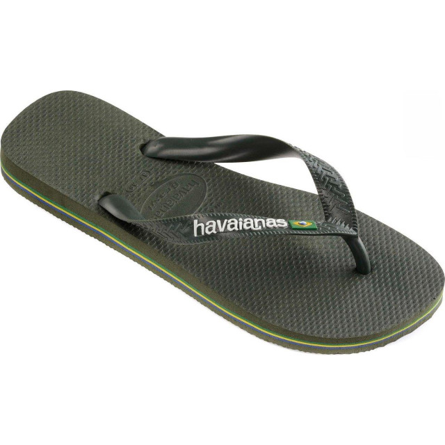 Havaianas Brasil logo slippers Green olive large