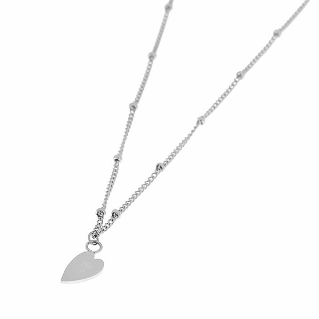 Label Kiki Ketting heart silver Heart silver large