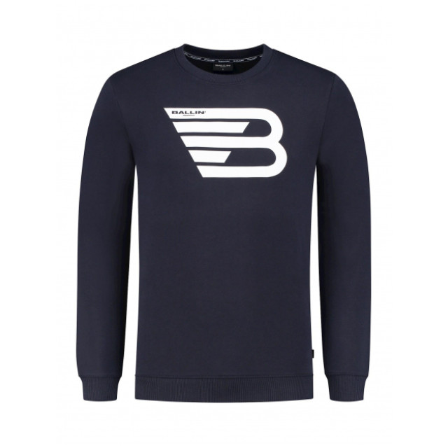 Ballin Amsterdam heren slim fit original sweater - 19305-blue large