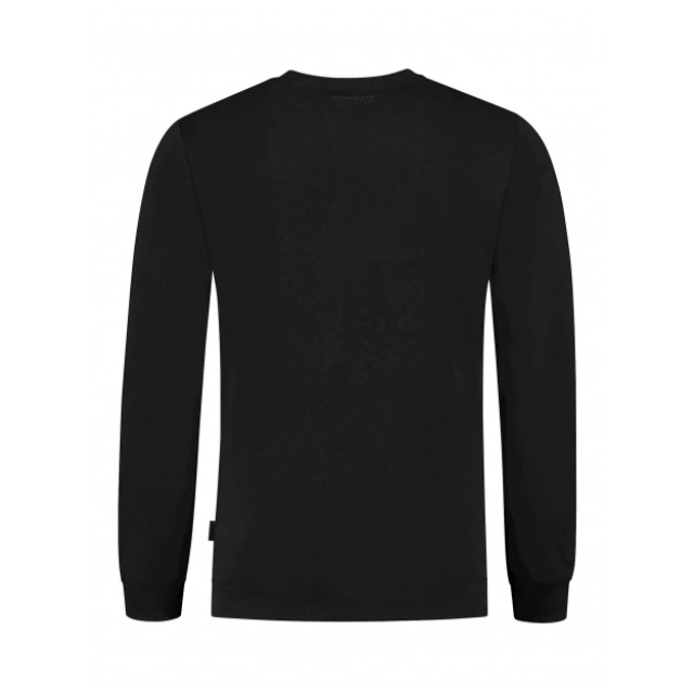 Ballin Amsterdam heren slim fit original sweater - 19305 black large