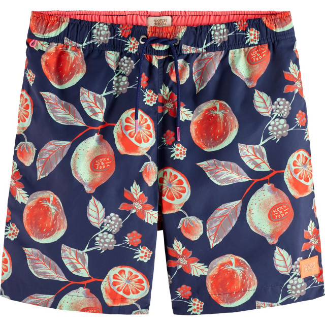 Scotch & Soda Mid length printed swimshort multi fruits aop 172414-5990 large