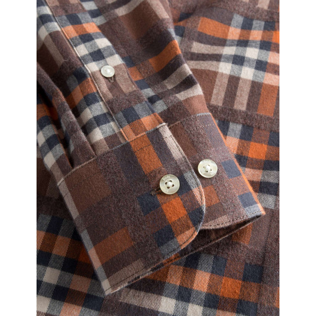 Foret Island shirt brown check 2298-F711-BROWN large