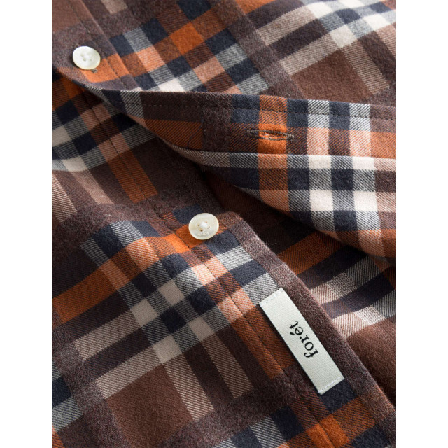 Foret Island shirt brown check 2298-F711-BROWN large