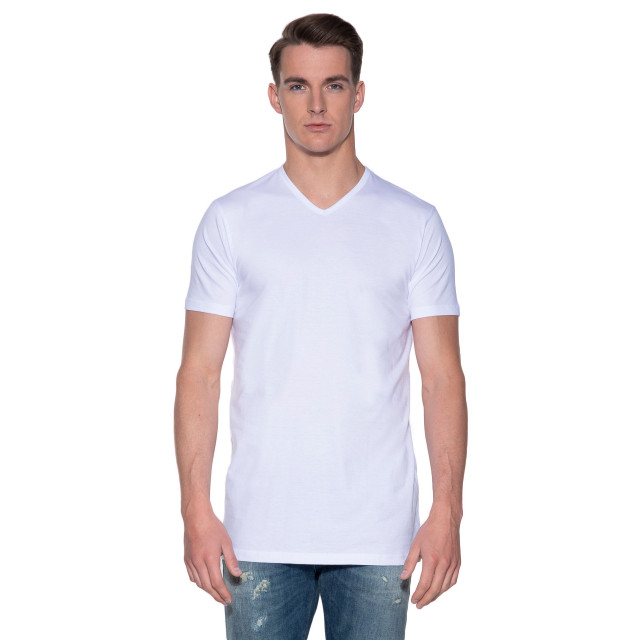 Slater Regular fit extra long t-shirt v-hals 038191-01-XXXL large