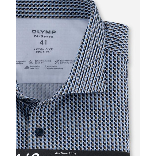 Olymp 24/seven level 5 overhemd met korte mouwen 075690-001-40 large