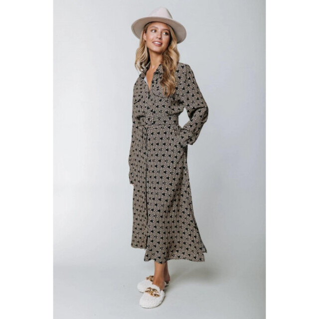 Colourful Rebel Laila cr geometric dress 15945178 Zwart|XS large