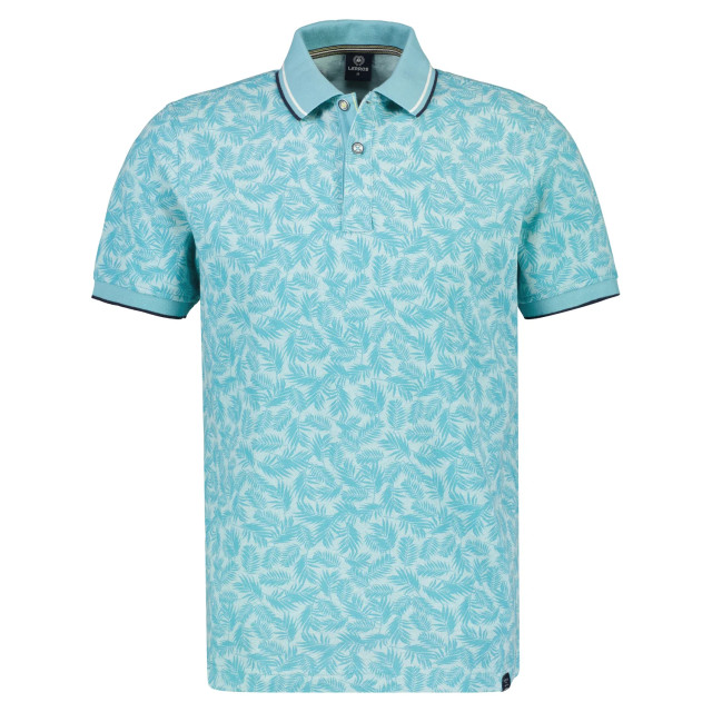 Lerros Heren polo 2333275 418 light turquoise tonic Lerros polo 2333275 418 Light Turquoise Tonic large