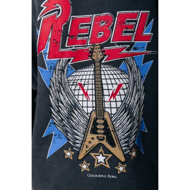 Colourful Rebel Rebel guitar oversized hoodie WH113540 large