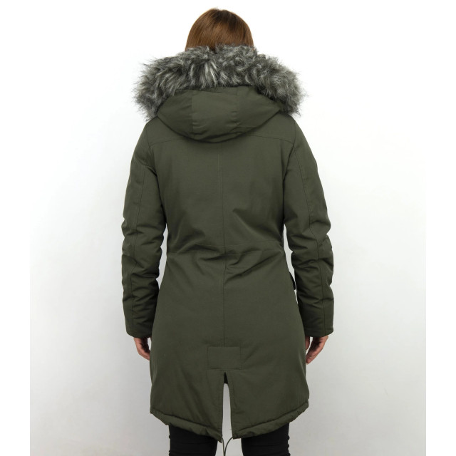 Gentile Bellini Lange parka jas met faux bontkraag LC2728 large