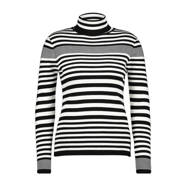Red Button Top srb4068 roll neck black/offwhite SRB4068 Roll neck - black/offwhite large