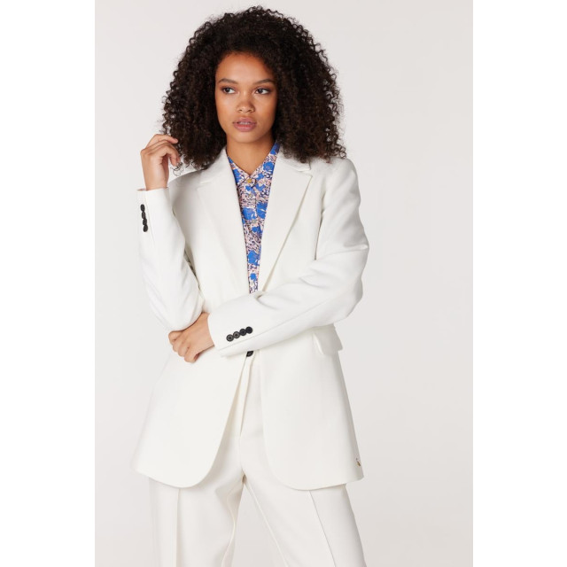 Jansen Amsterdam Wq238 woven blazer with long sleeve winter white wq238 large