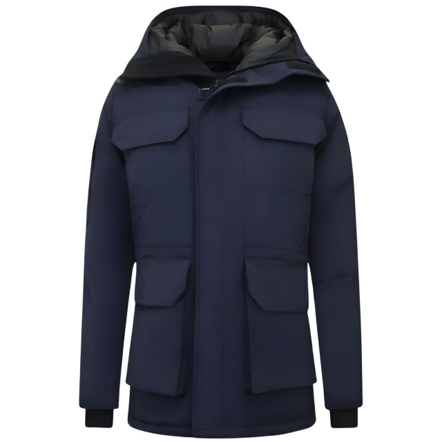 Beluomo Halflange winterjas met capuchon 7503 large