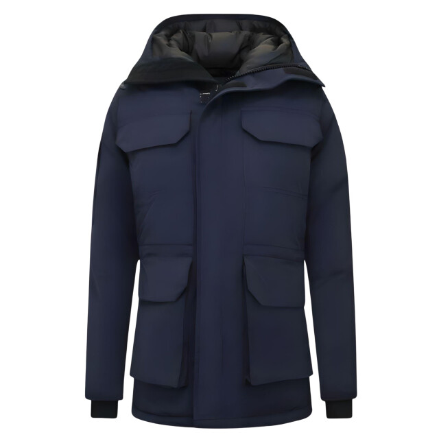 Beluomo Halflange winterjas met capuchon 7503 large