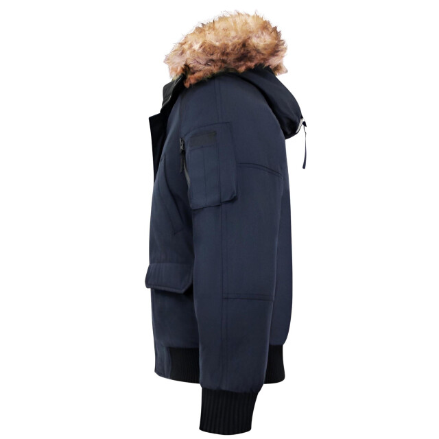 Enos Korte winterjas met faux bontkraag PI-7005B & 8821B -FAUX large