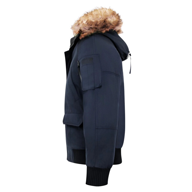 Enos Korte winterjas met faux bontkraag PI-7005B & 8821B -FAUX large