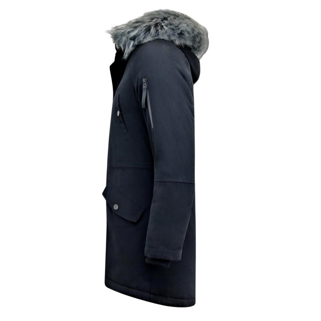 Enos Lange winterjas met faux bontkraag CA-7105Z large