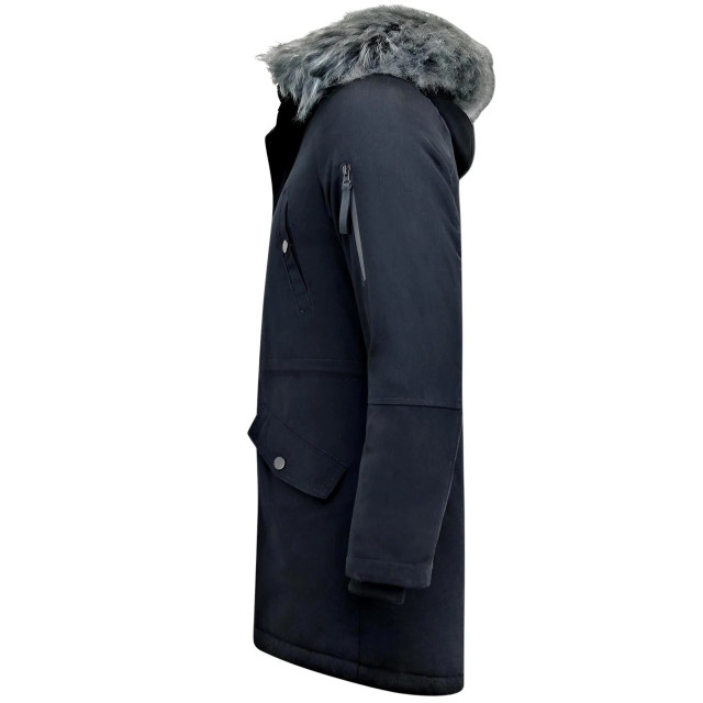 Enos Lange winterjas met faux bontkraag CA-7105Z large