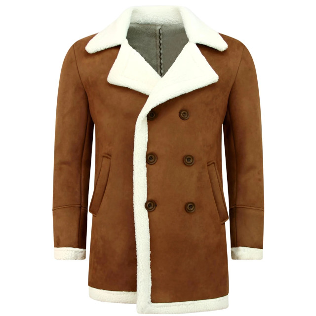 Tony Backer Imitatie bontjas lammy coat lang QQ538-10 large