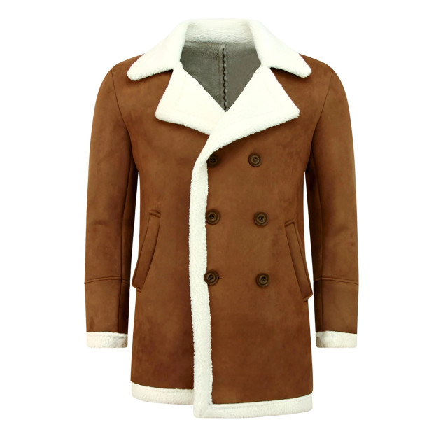 Tony Backer Imitatie bontjas lammy coat lang QQ538-10 large