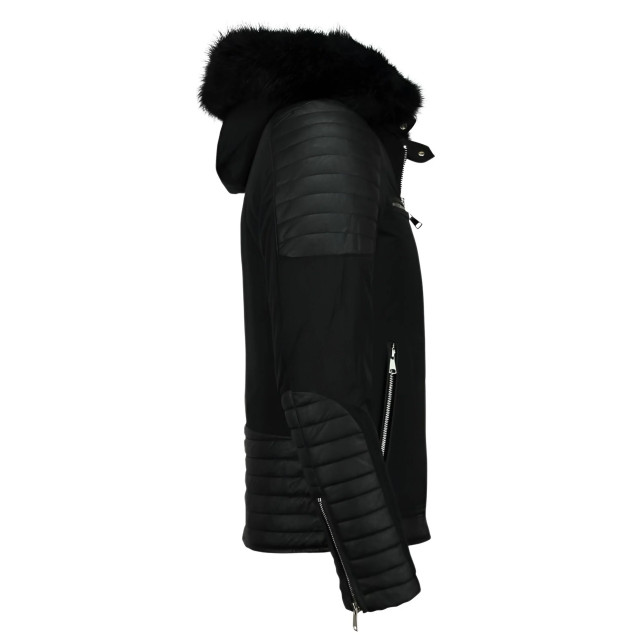 Enos Korte parka jas met bontkraag PI-868Z large