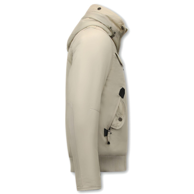 Just Key Korte winterjas met capuchon beige 1771 large