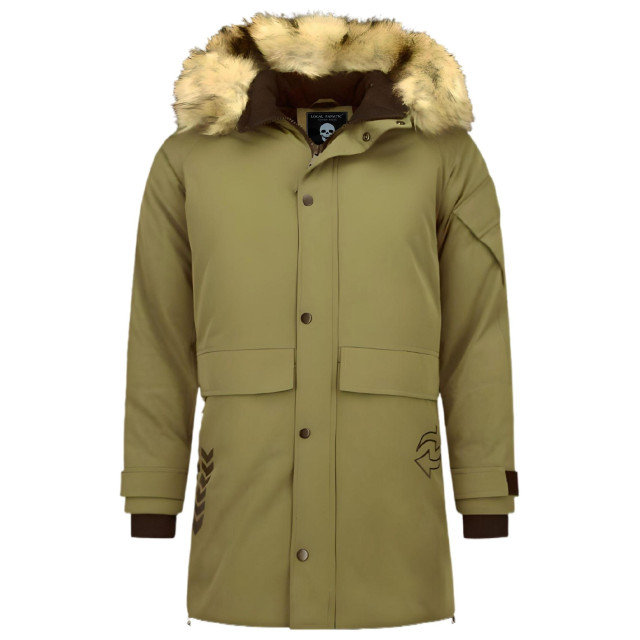 Enos Lange parka jas met bontkraag PI-9803G large