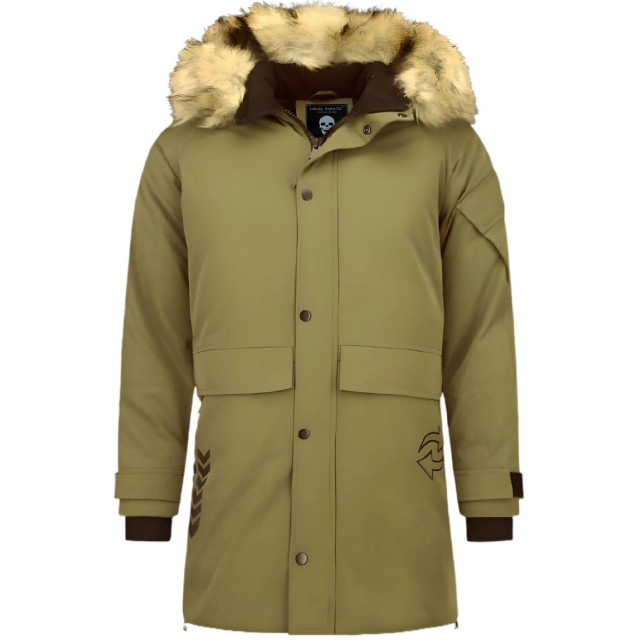 Enos Lange parka jas met bontkraag PI-9803G large