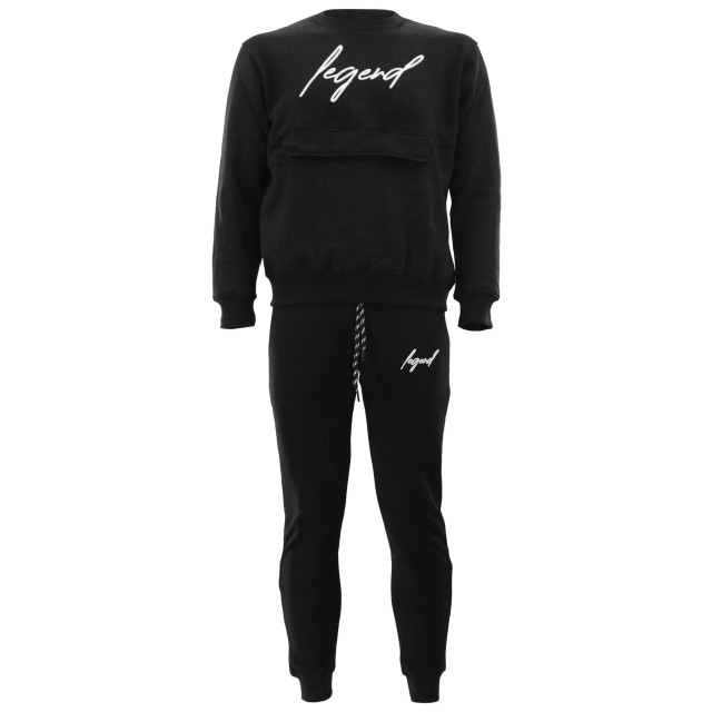 Legend Sports Joggingpak sweater heren/dames signature line PROSW27MilanoPakTruiZwartM large