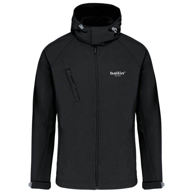 Ballin Est. 2013 Softshell hooded jas SOF-H00051-BLK-L large